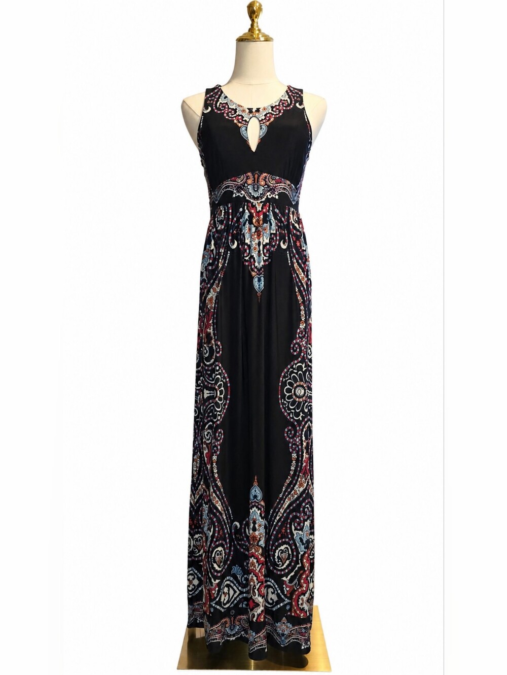 INC International Concepts Paisley Sleeveless Summer Maxi Dress – Size Small